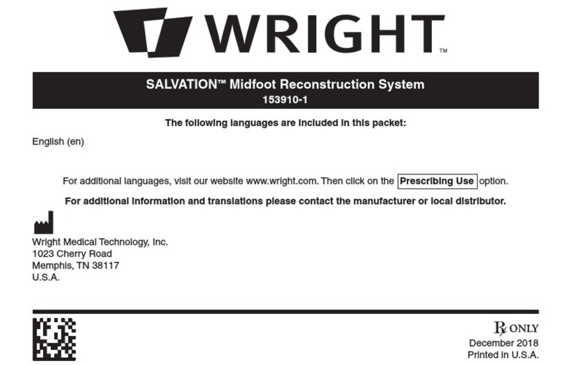 WRIGHT Salvation 153910-1 User manual