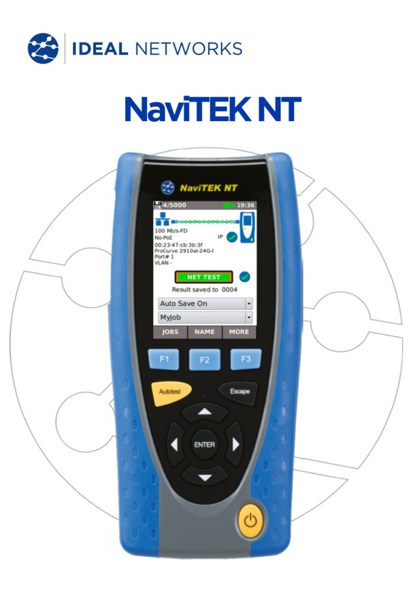 IDEAL Networks NaviTEK NT User manual