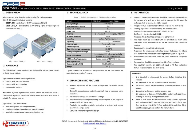 Dasko Electronic DSS2 T-BIS_P manual