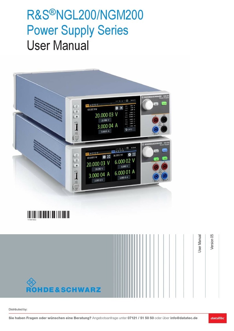 R&S NGL200 series User manual R&S NGL200 series User manual