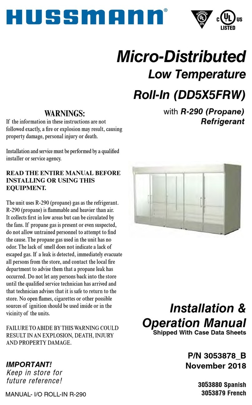 Hussmann DD5X5FRW User manual
