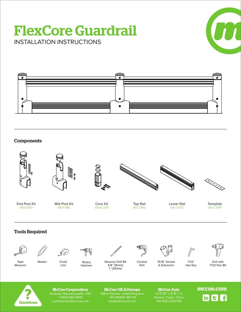 McCue FlexCore Guardrail installation instructions