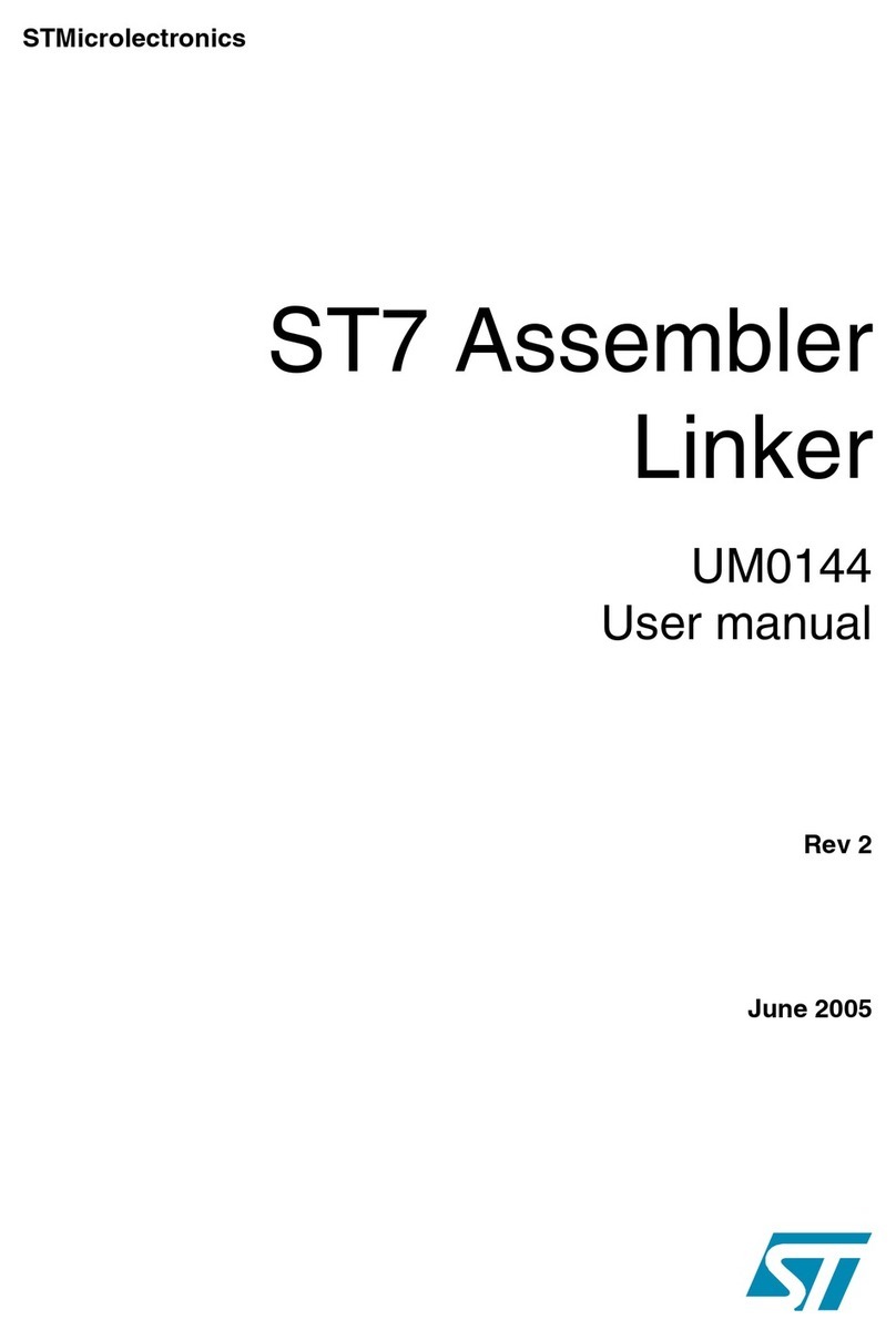 STMicrolectronics ST7 Assembler Linker user manual