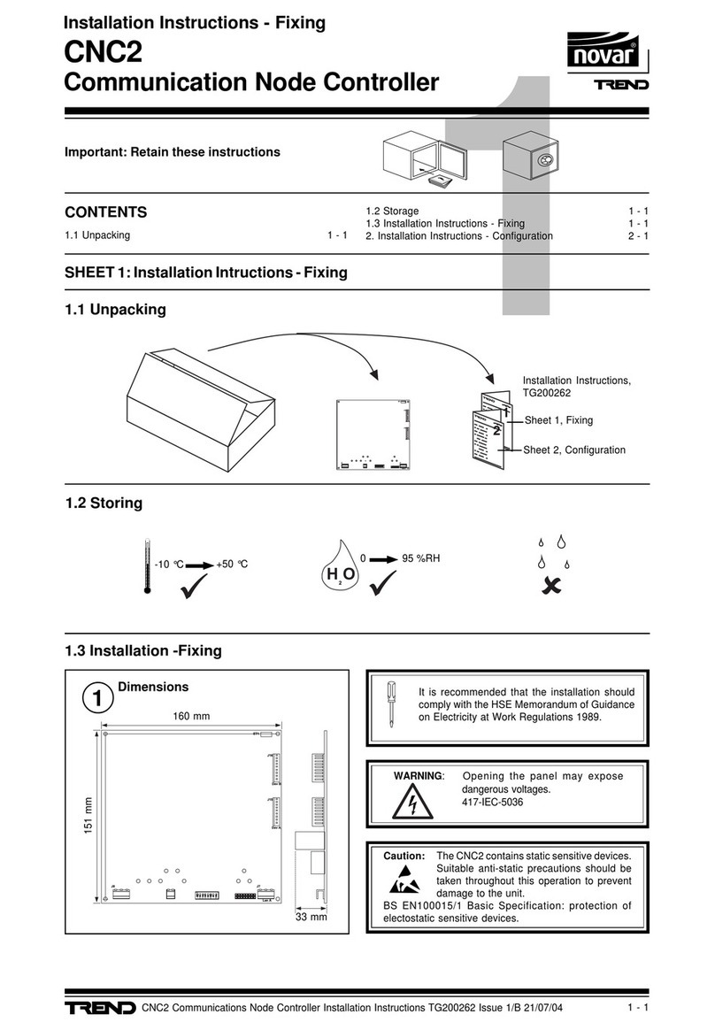TREND CNC2 Installation Instructions - Fixing