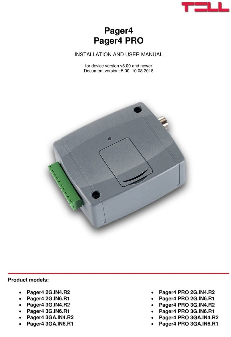 tell Pager4 PRO Series Installation and user manual