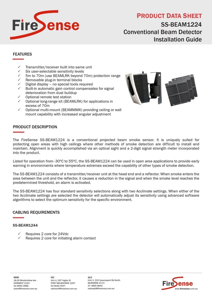 Firesense SS-BEAM1224 Product data sheet Firesense SS-BEAM1224 Product data sheet
