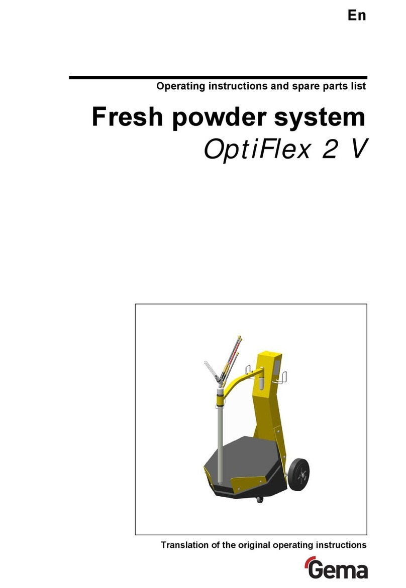 Gema OptiFlex 2 V Operating instructions and spare parts list Gema OptiFlex 2 V Operating instructions and spare parts list