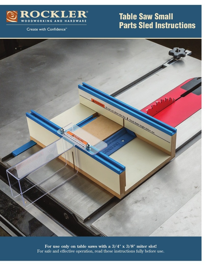 Rockler Table Saw Small Parts Sled Instructions