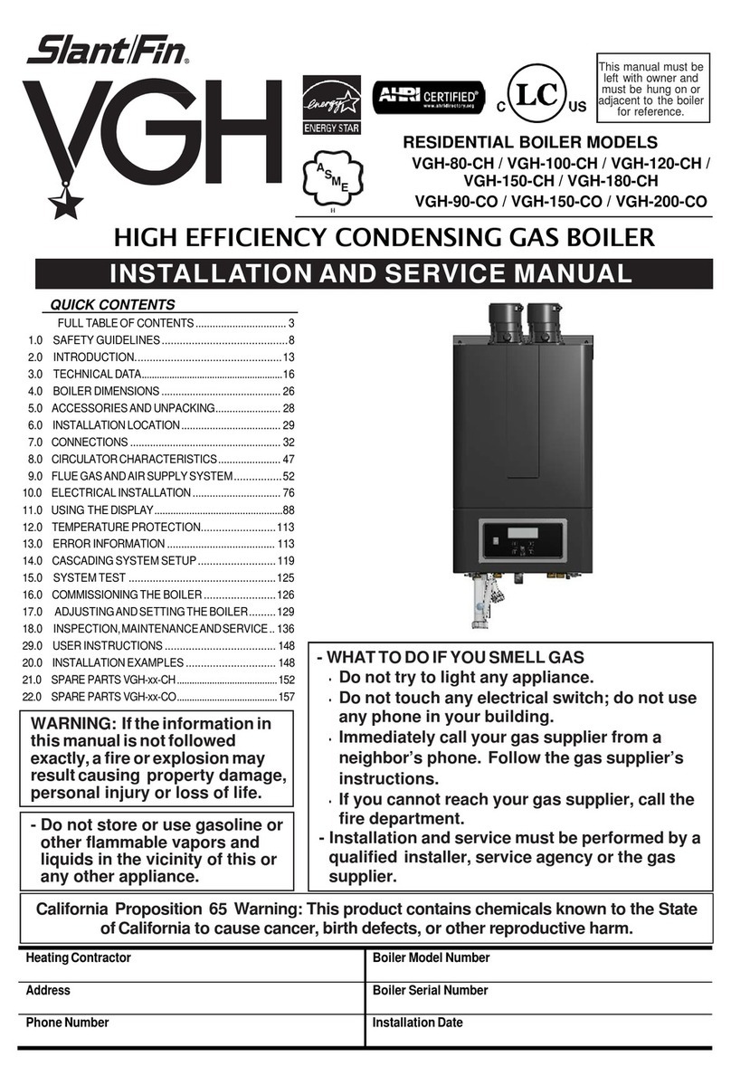 Slant/Fin VHG-100-CH Installation and service manual