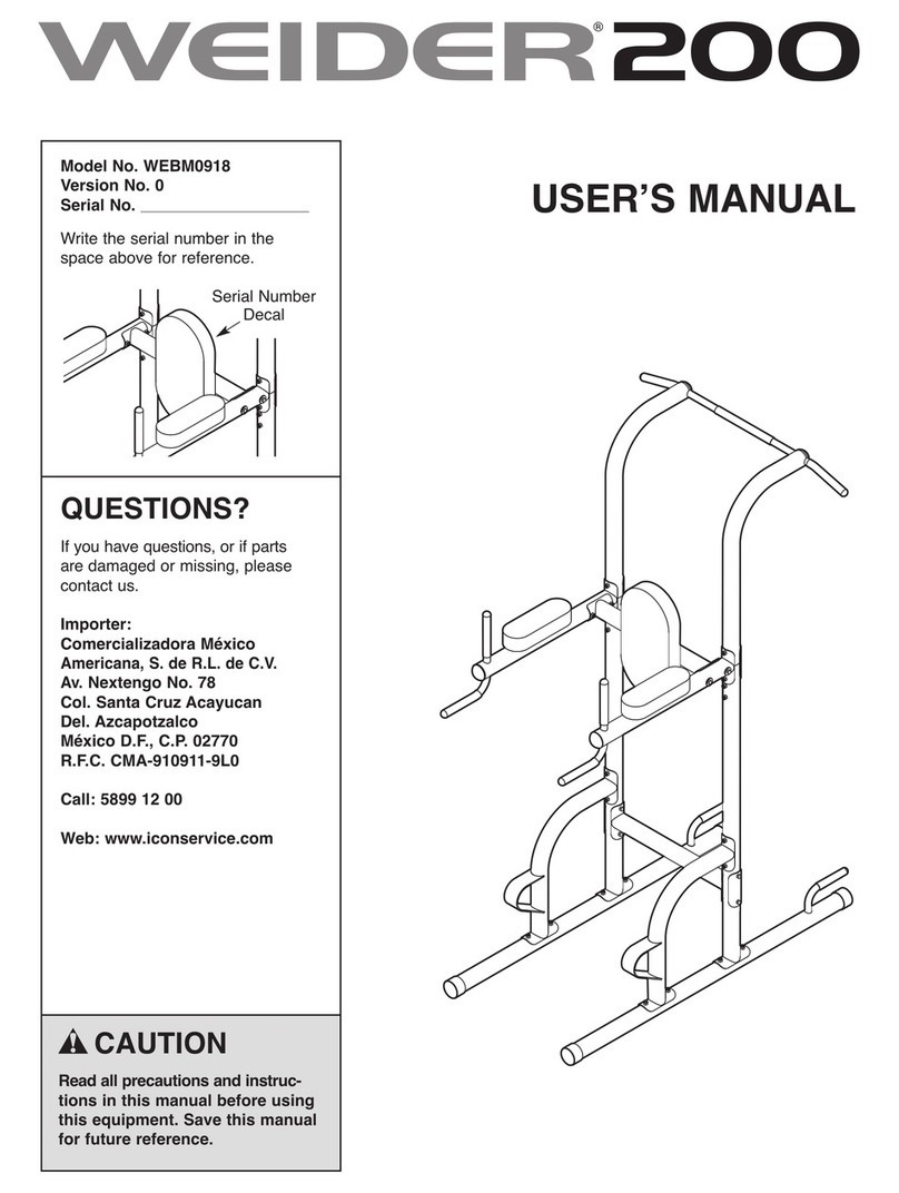 ICON WEIDER 200 WEBM0918 user manual