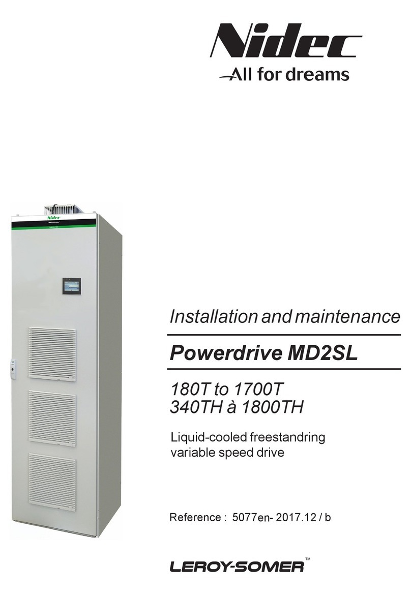 Nidec Leroy Somer Powerdrive MD2SL Series Installation and Maintenance