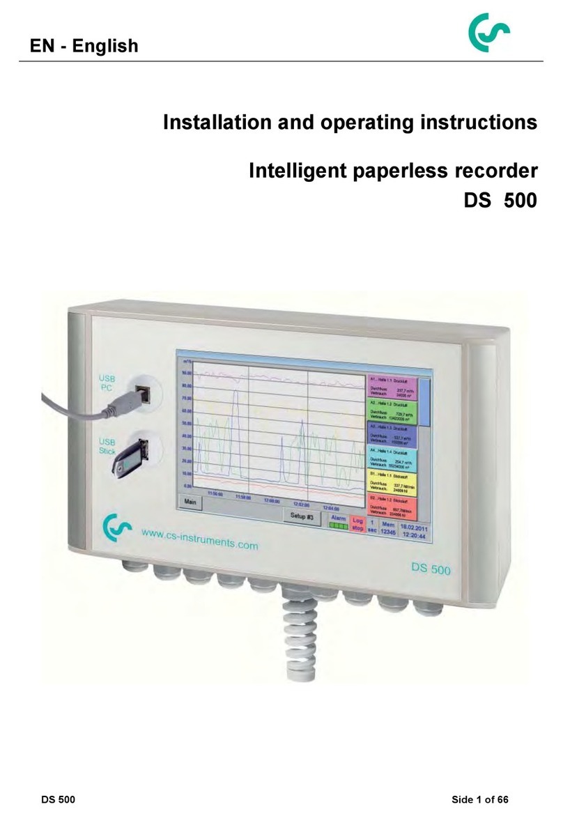 CS Instruments DS 500 Installation and operating instructions