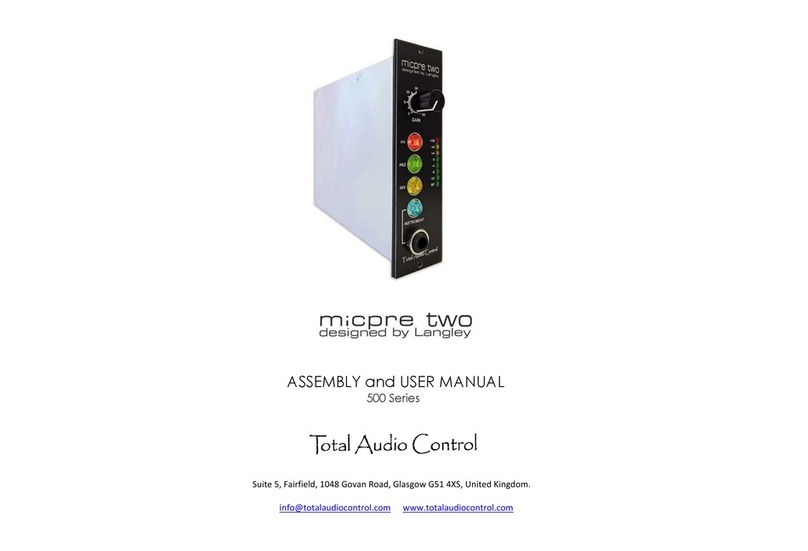 Total Audio Control 500 Series Assembly and user's manual