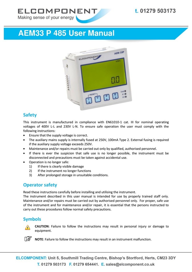 Elcomponent AEM33 User manual Elcomponent AEM33 User manual