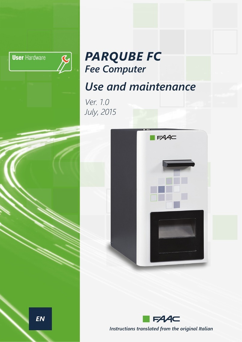 FAAC ParQube FC Use and maintenance