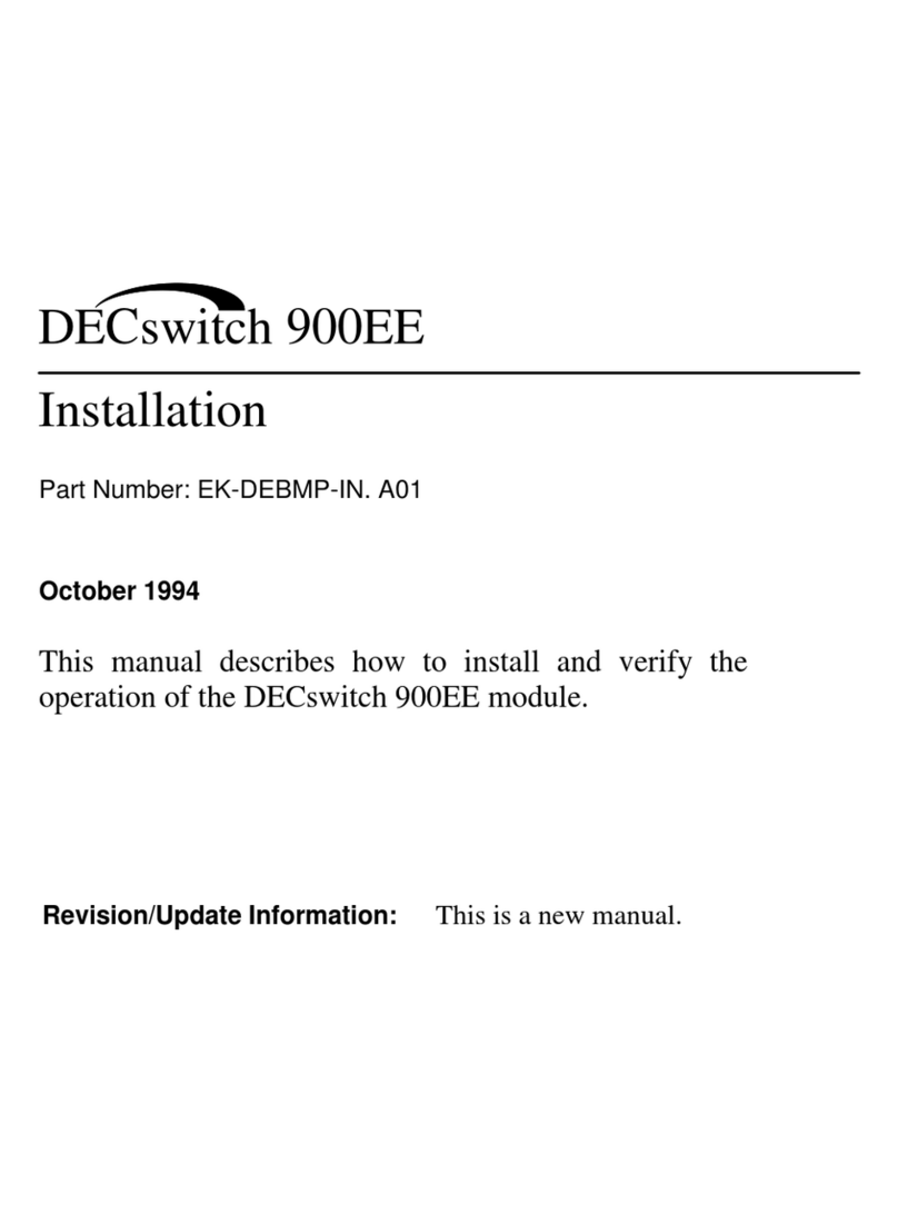 Digital Equipment DECswitch 900EE Installation Digital Equipment DECswitch 900EE Installation