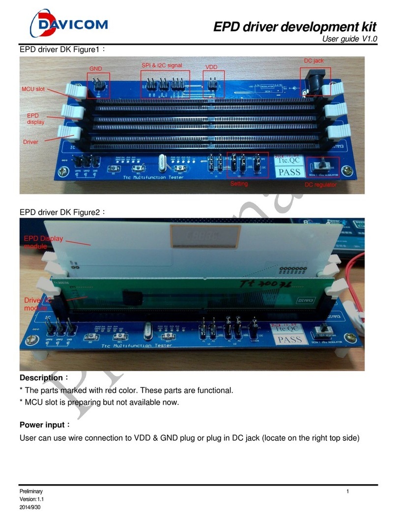 Davicom EPD driver development kit user guide