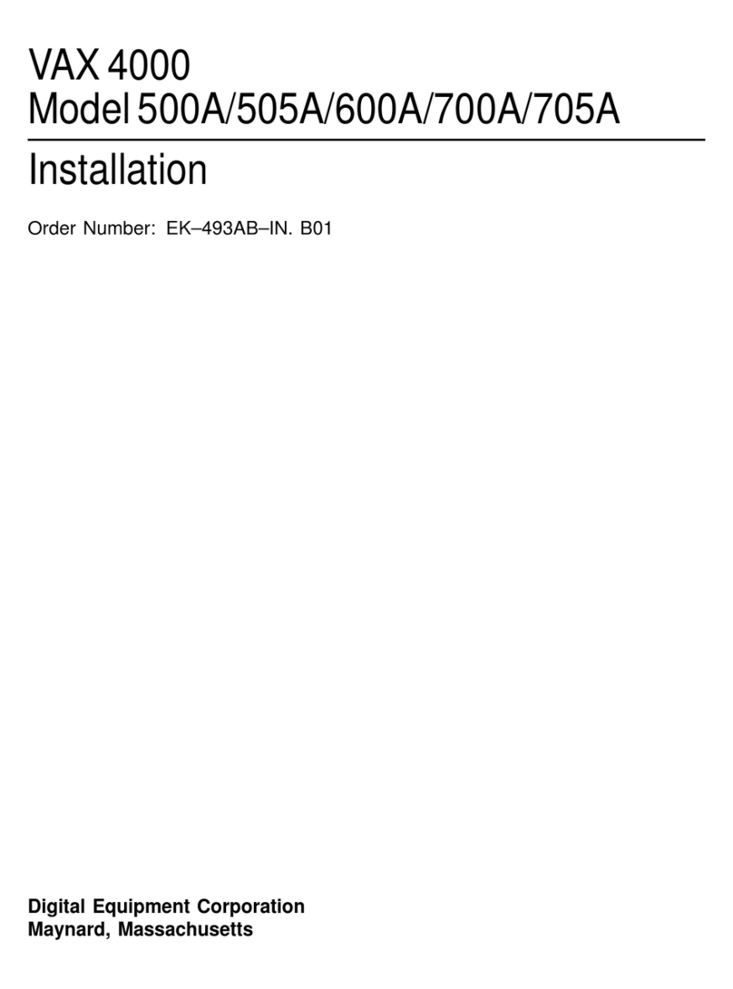 Digital Equipment VAX 4000 Model 500A User manual
