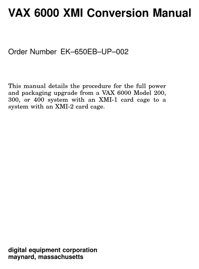 Digital Equipment VAX 6000 XMI-1 Conversion manual