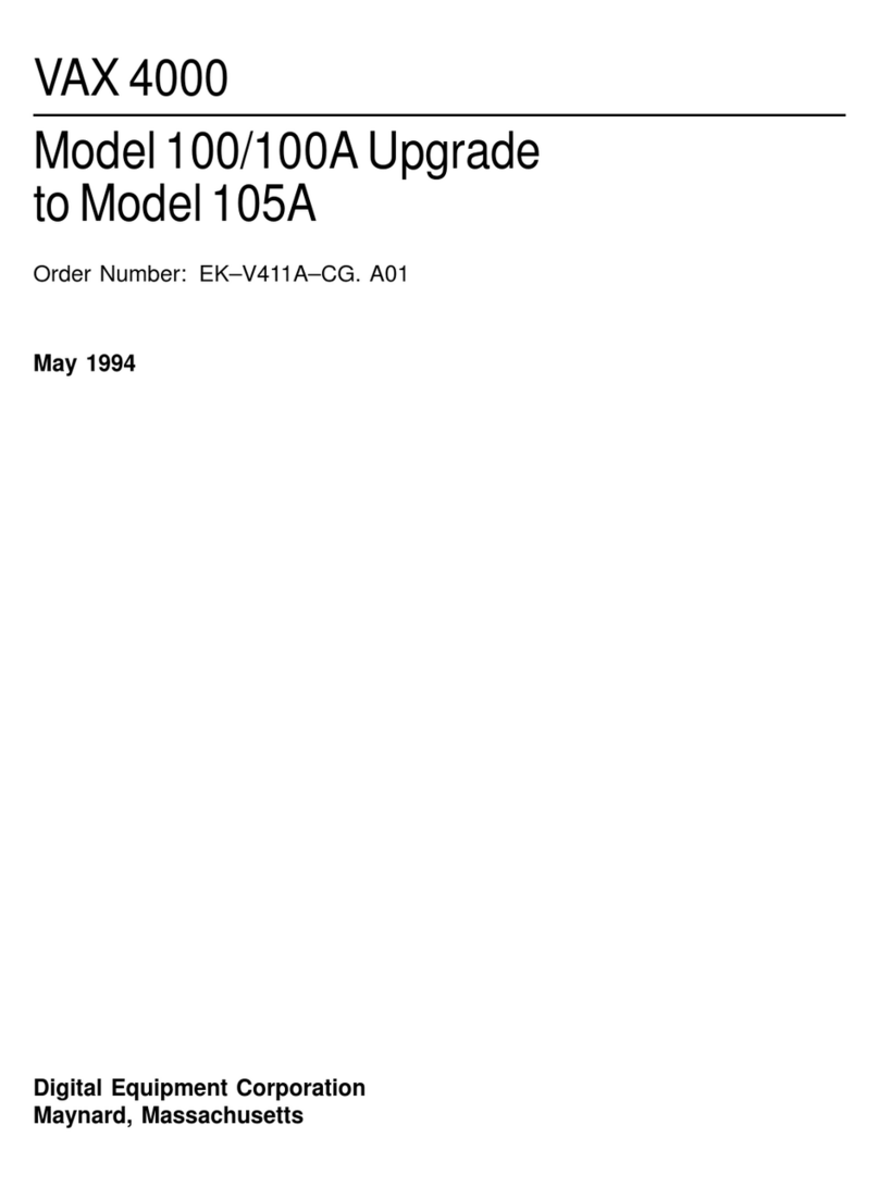 Digital Equipment VAX 4000 Model 100 Upgrade instructions