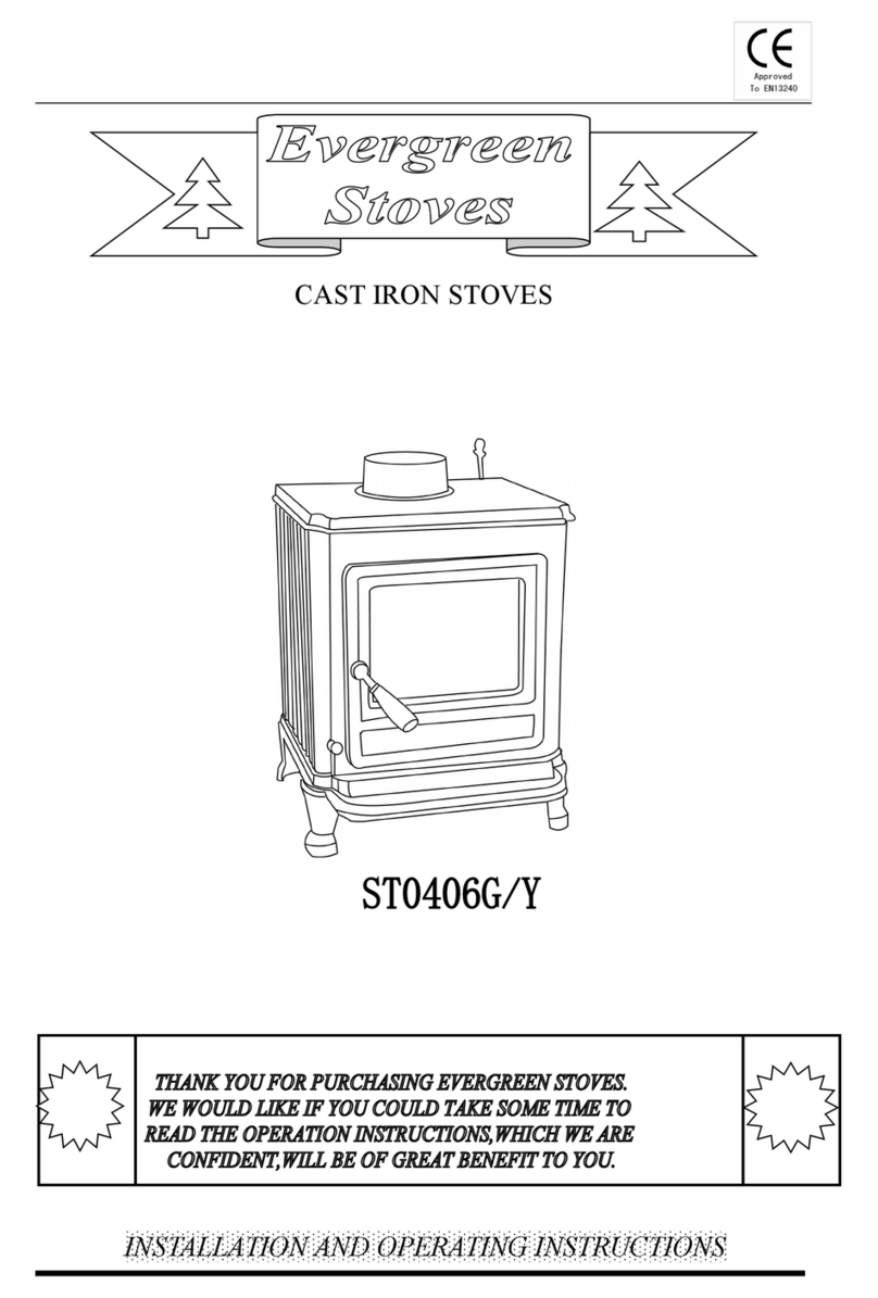 Evergreen Stoves ST0406G/Y Installation and operating instructions Evergreen Stoves ST0406G/Y Installation and operating instructions