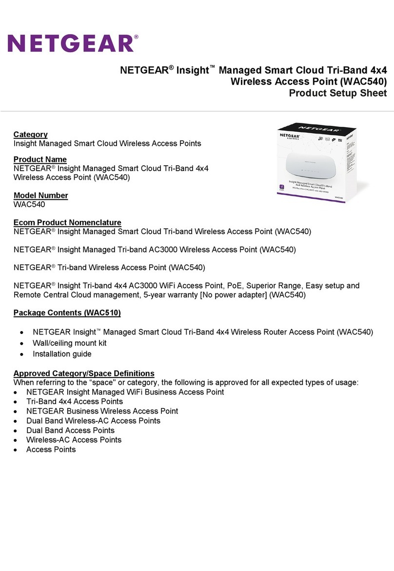 NETGEAR Insight WAC540 Product setup sheet