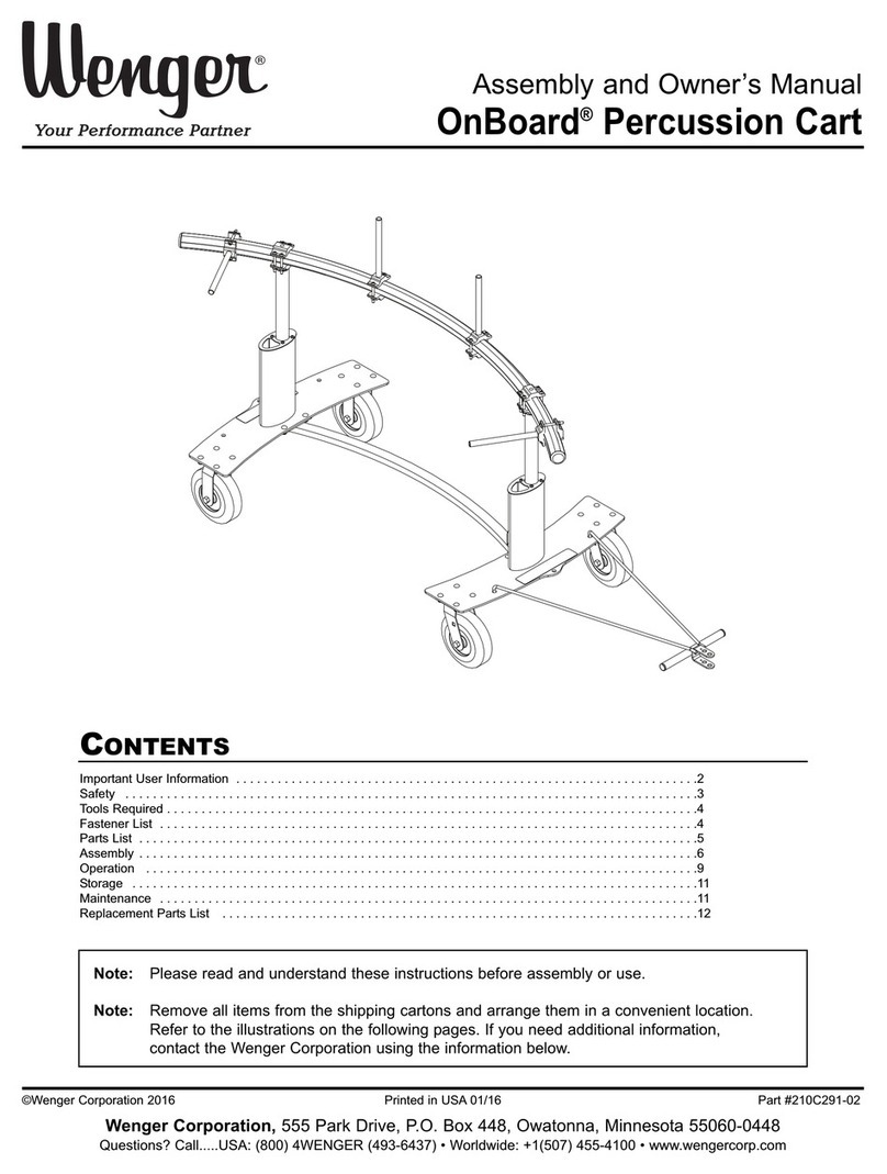 Wenger OnBoard Percussion Cart User manual
