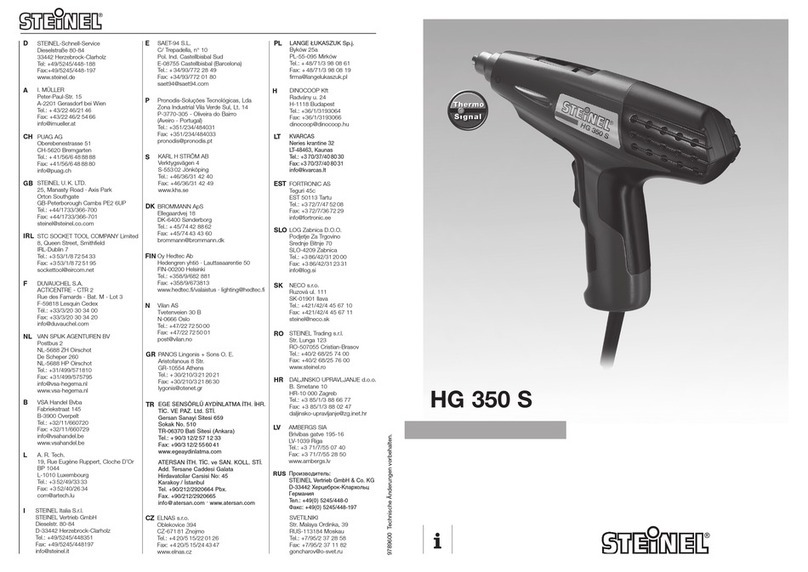 STEINEL PROFESSIONAL HG 350 S manual