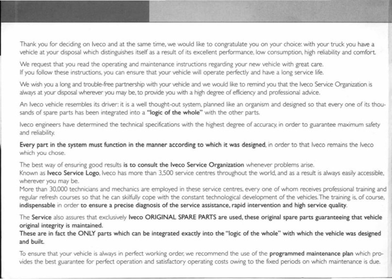 Iveco Daily CNG Series User manual