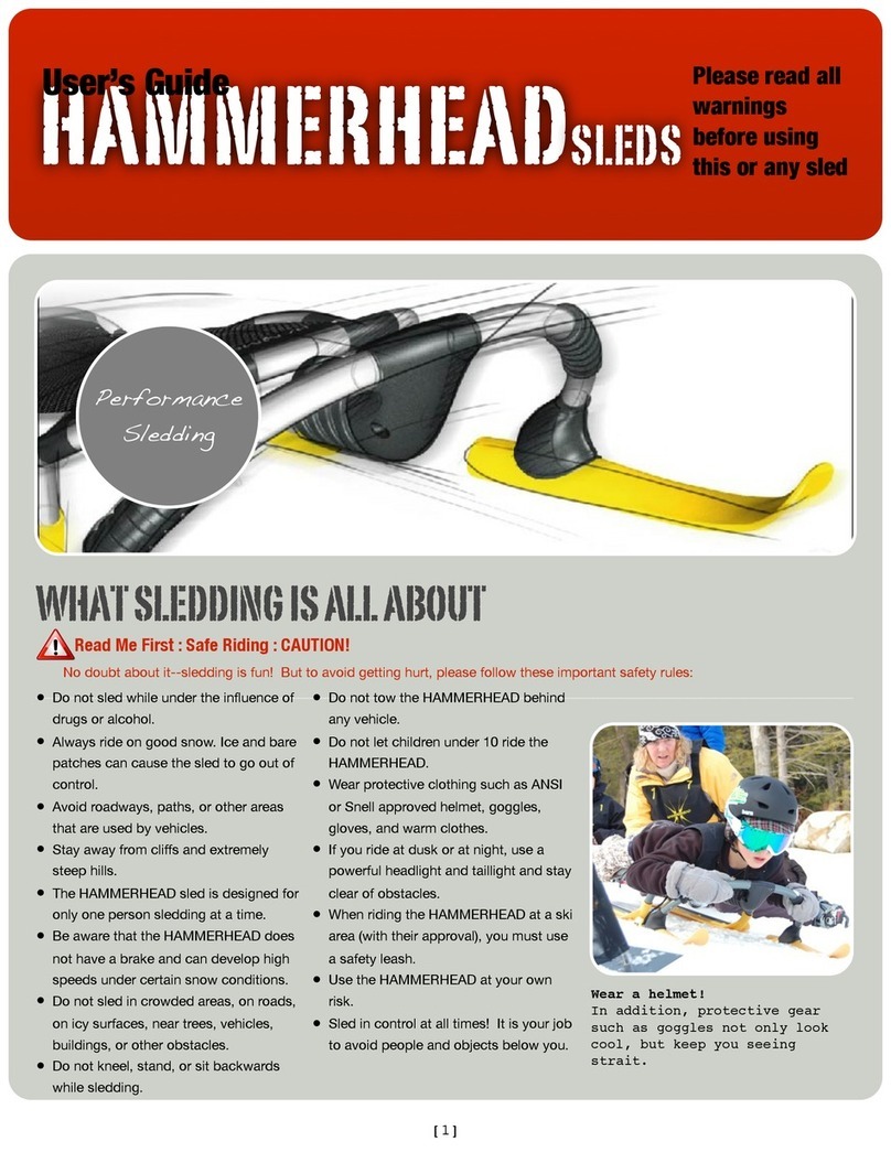 Yukon Charlie's Hammerhead Sled user guide