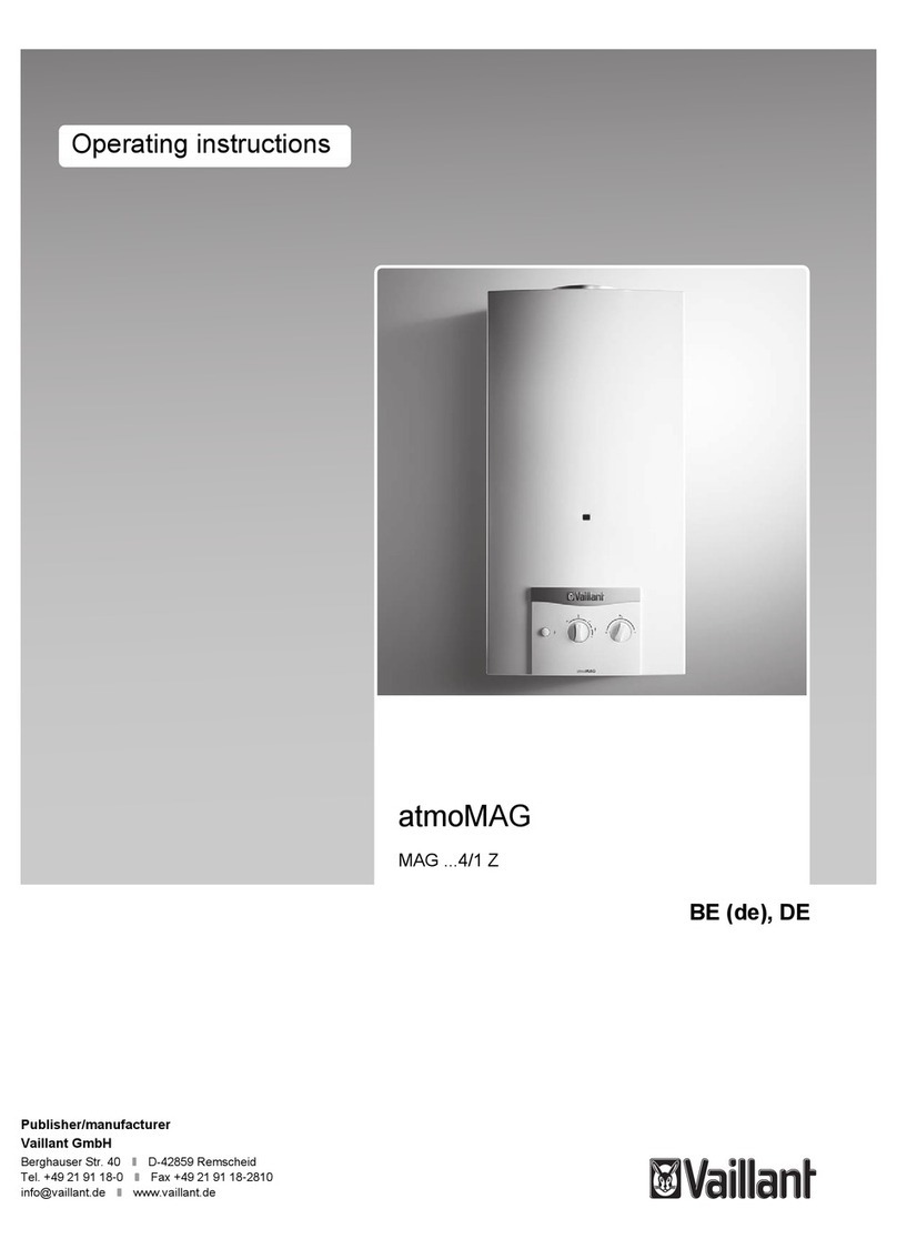 Vaillant atmoMAG 4/1 Z Series User manual Vaillant atmoMAG 4/1 Z Series User manual