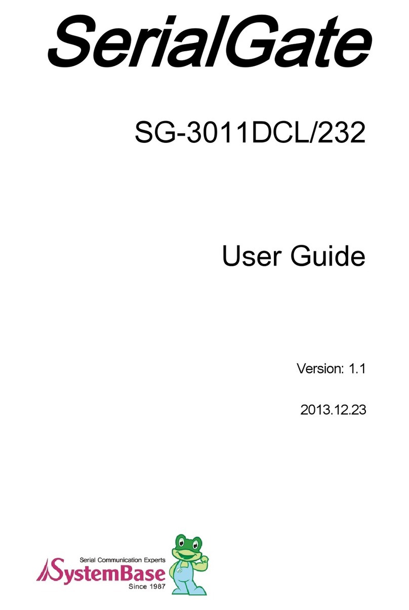 SystemBase SerialGate SG-3011DCL/232 User manual