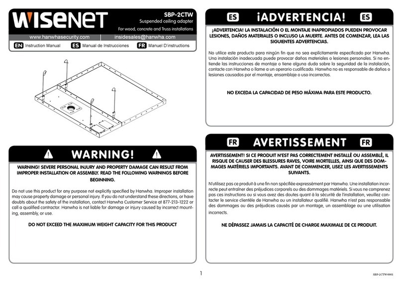 Wisenet SBP-2CTW instruction manual