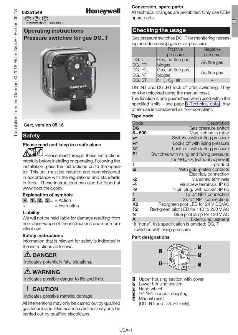 Honeywell DG T Series User manual