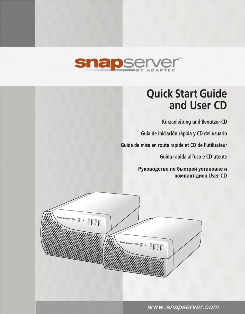 Adaptec Snap Server 110 quick start guide