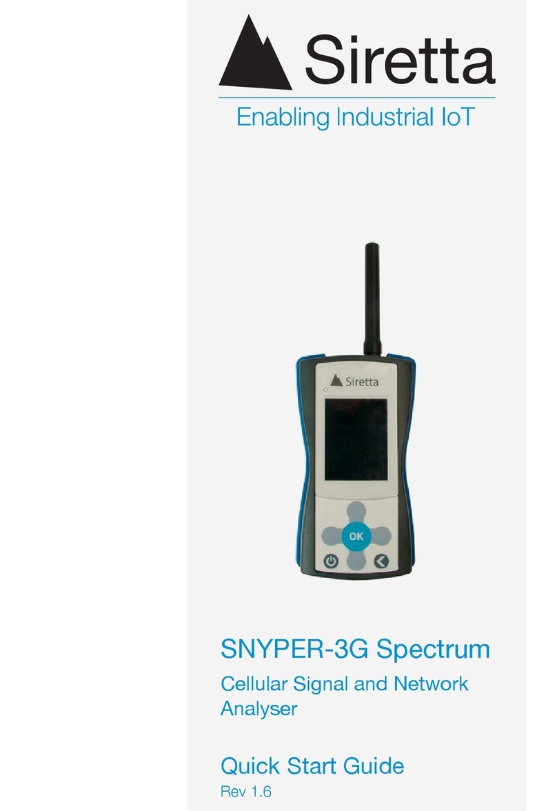 SIRETTA SNYPER-3G Spectrum quick start guide