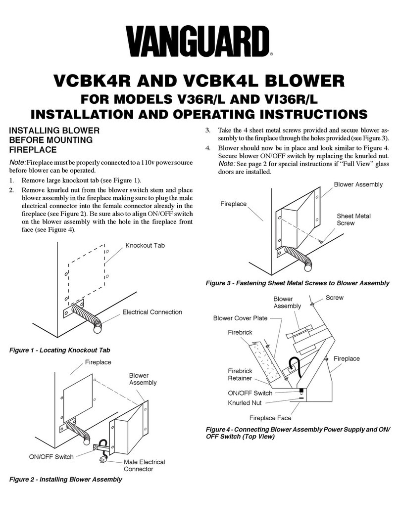 Vanguard VCBK4R Installation and operating instructions