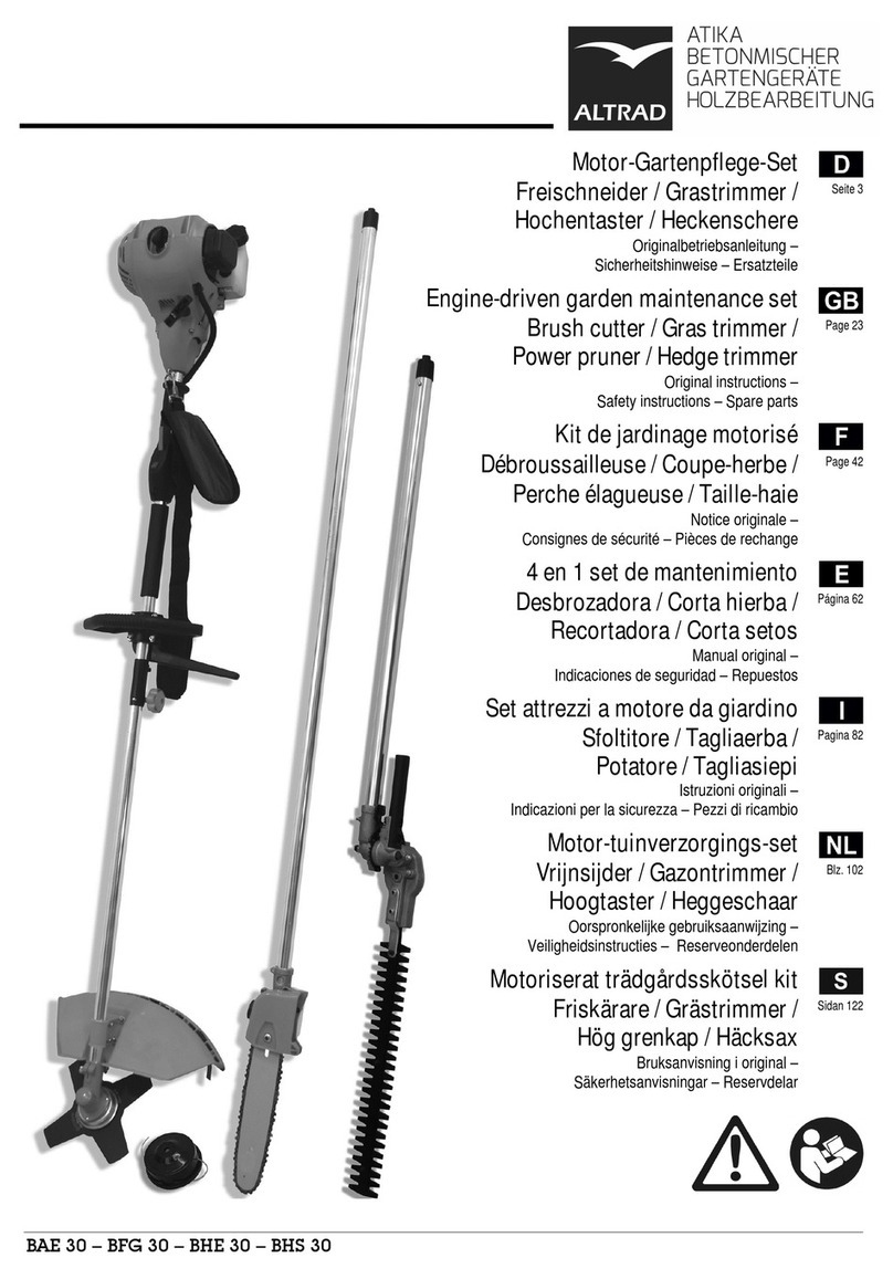 Altrad BFG 30 Original instructions, safety instructions, spare parts