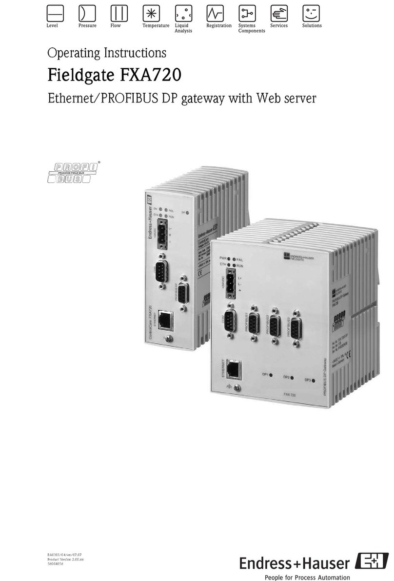 Endress+Hauser Fieldgate FXA720 operating instructions