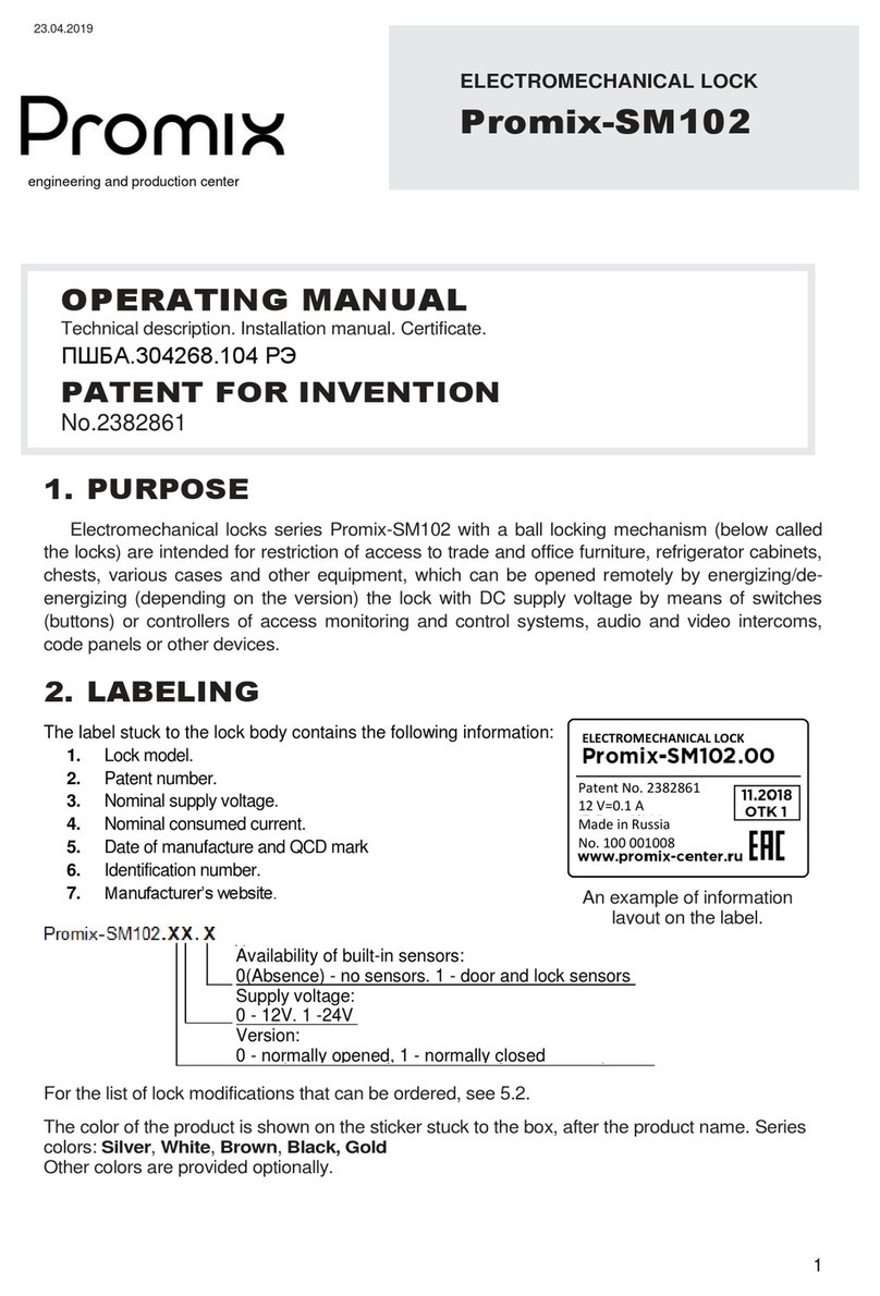 PROMIX Promix-SM102 Series operating manual