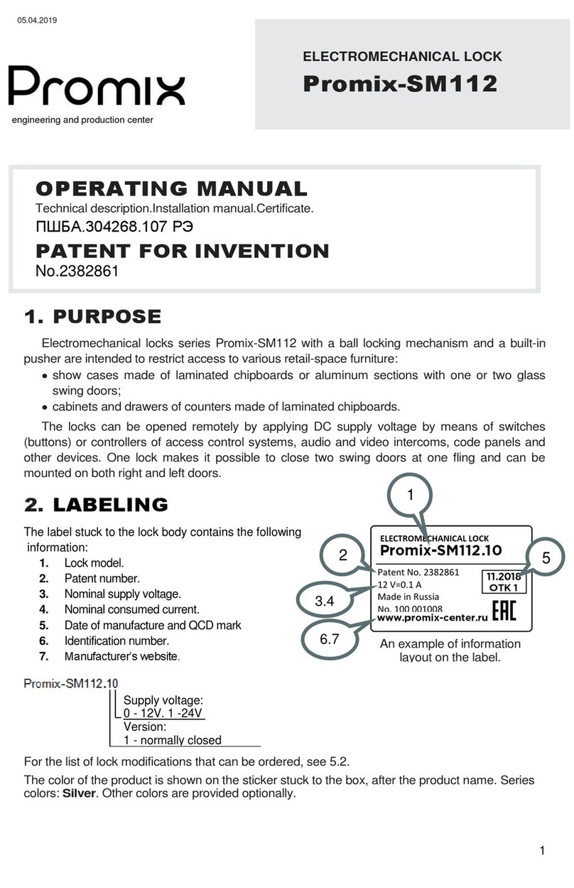 PROMIX Promix-SM112 Series operating manual