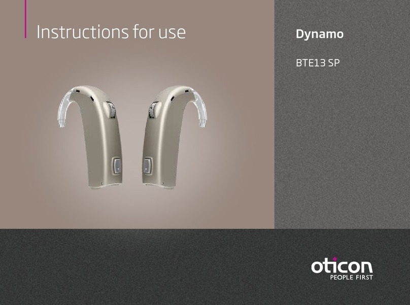 oticon Dynamo BTE13 SP Instructions for use