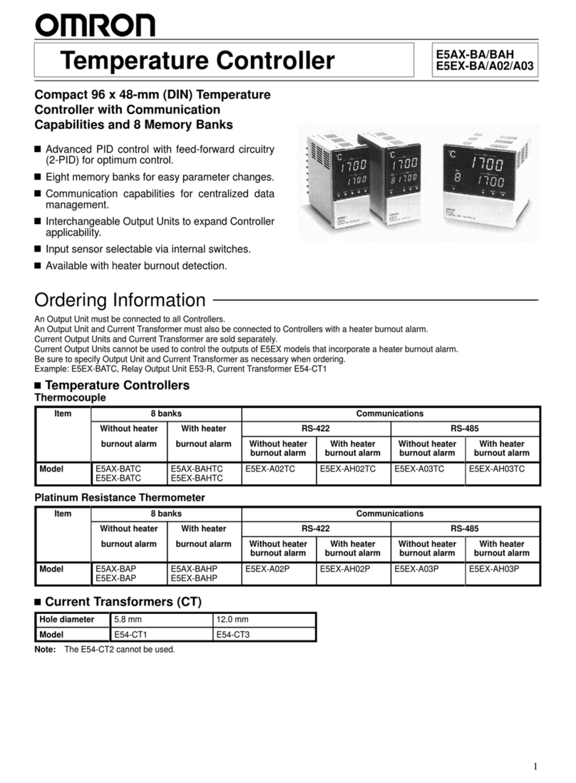 Omron E5AX-BA Series User manual