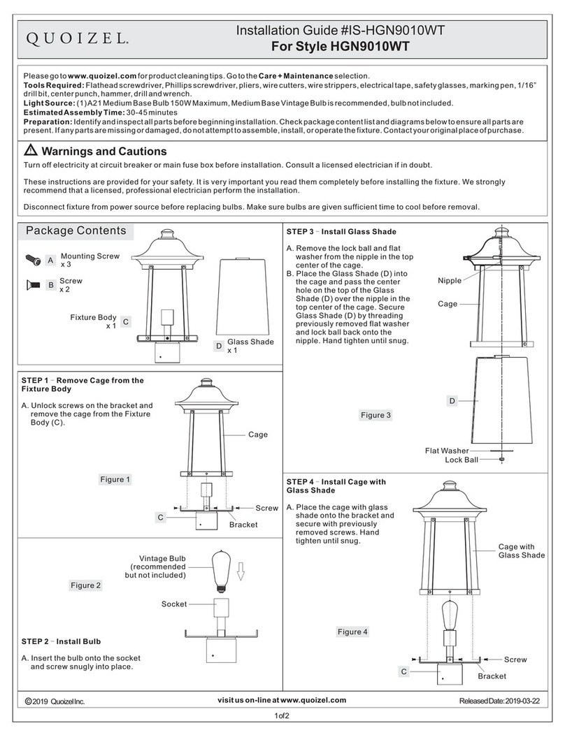Quoizel HGN9010WT User manual