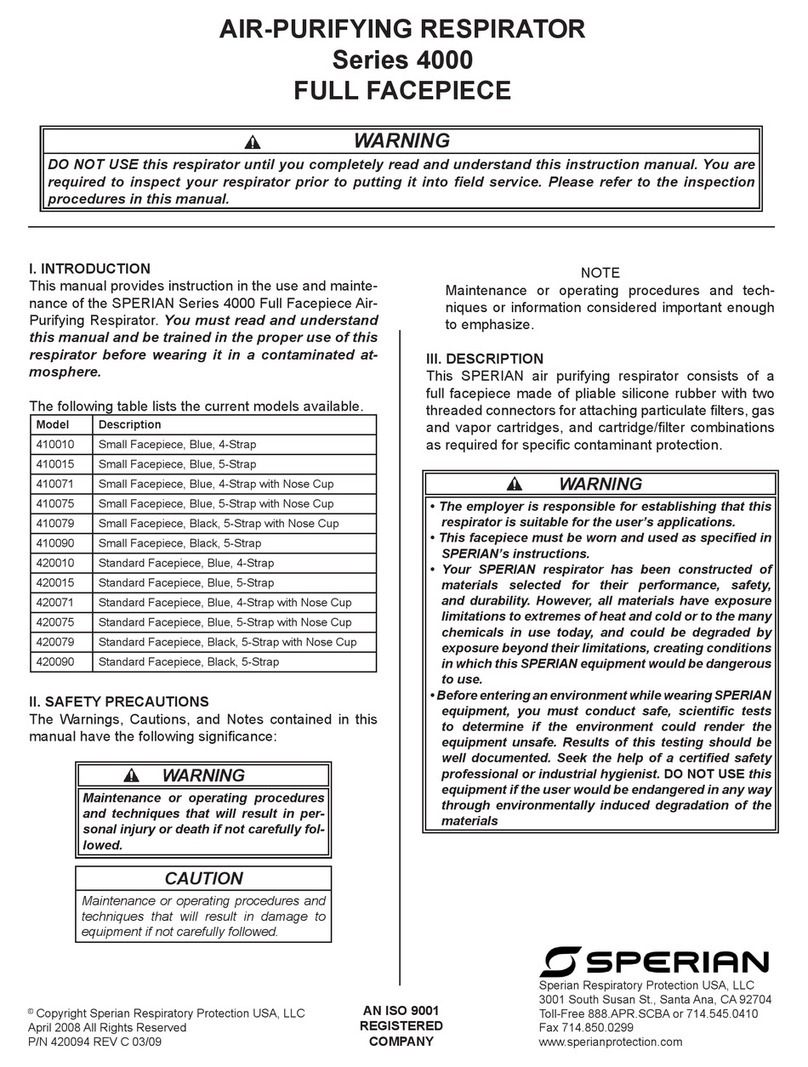 Sperian 4000 Series User manual