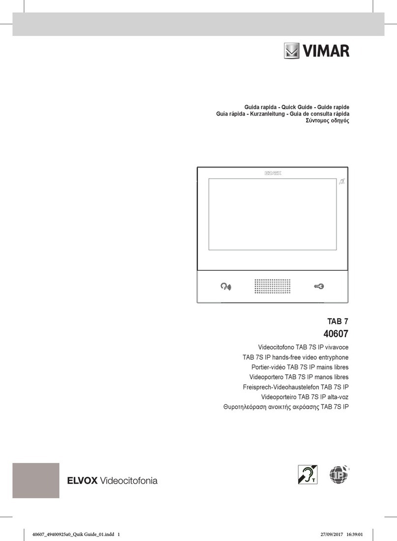 Vimar Elvox 40607 User manual