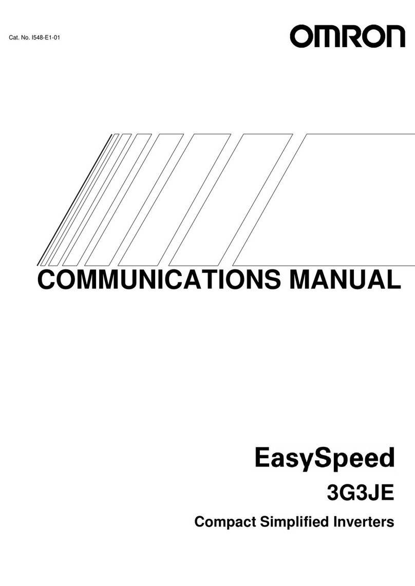 Omron SYSDRIVE 3G3JV Use and care manual