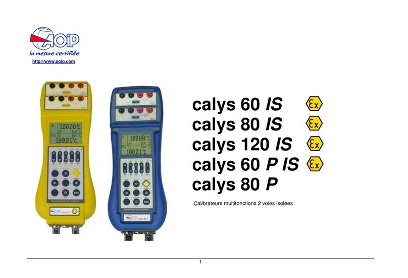 AOIP Calys 60 IS instruction manual