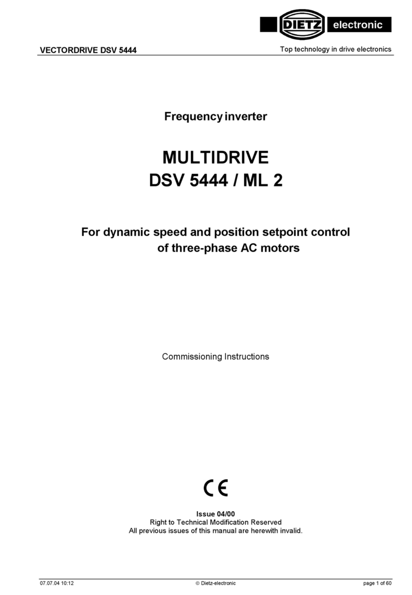 Dietz DSV 5444 / ML 2 Commissioning instructions