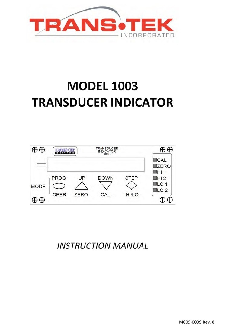 Trans-Tek 1003 User manual